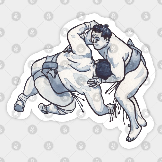 Sumo Twist Sticker by SaltDream